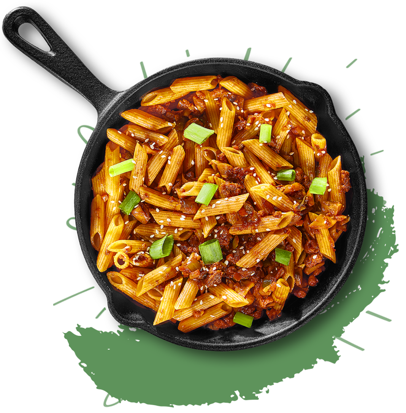 Korean veggie penne
