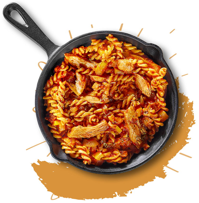 Spirelli met kip en chorizo