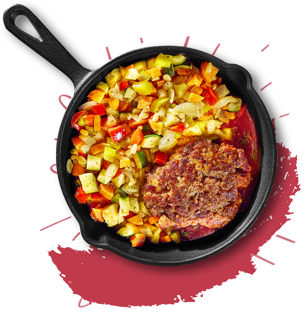 Hamburger in tomatensaus