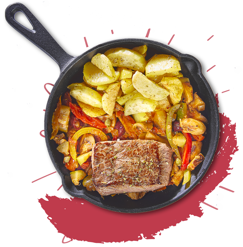 Steak op mediterraanse wijze