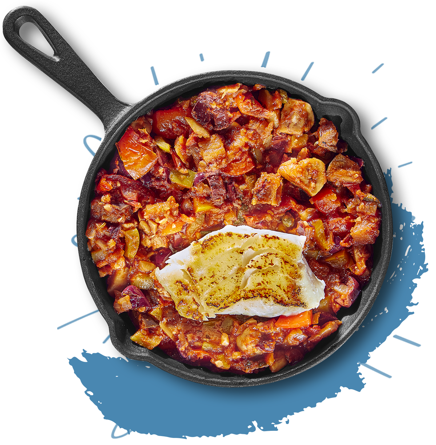 Kabeljauw met ratatouille