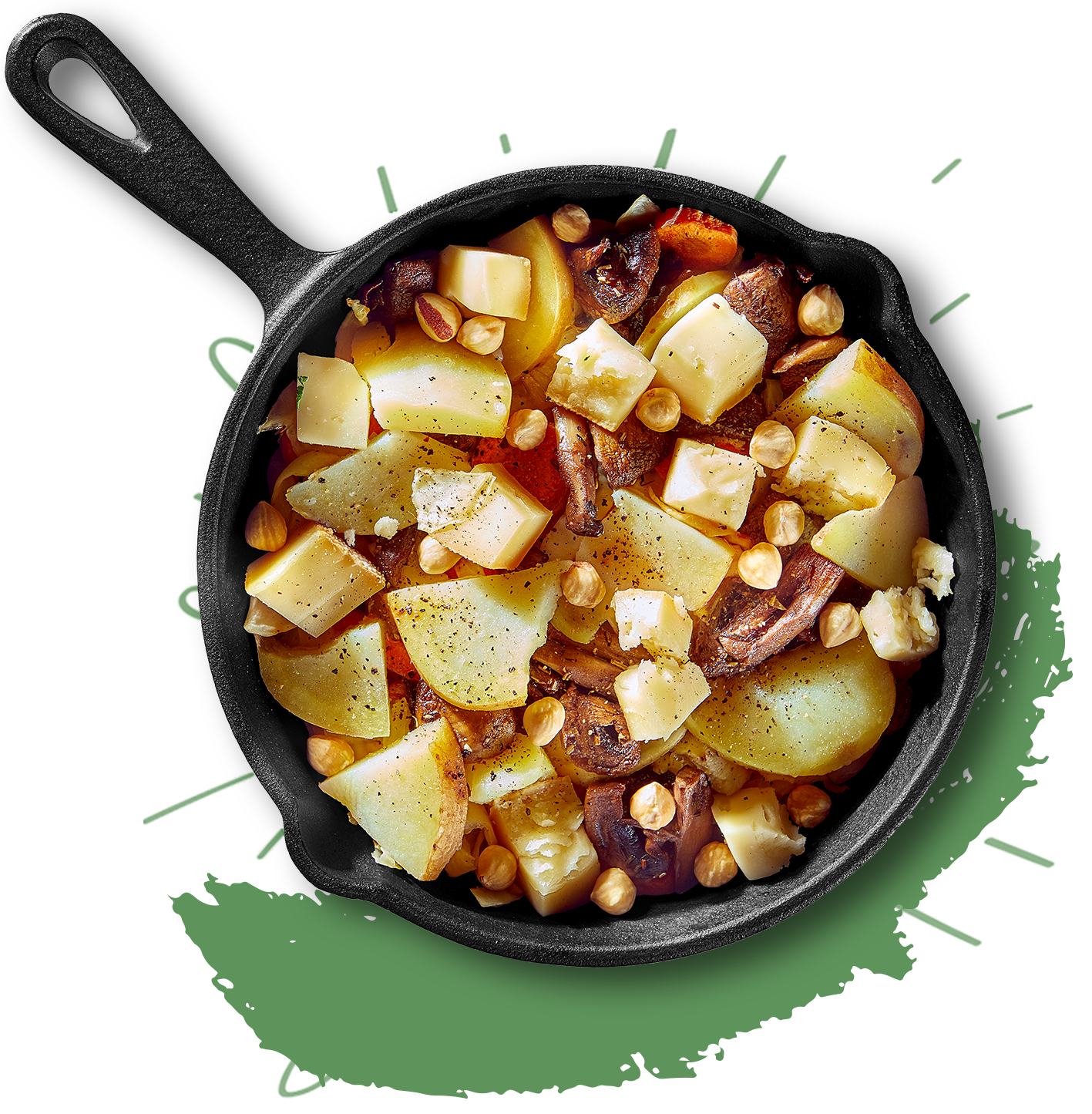 Aardappelgratin met kool
