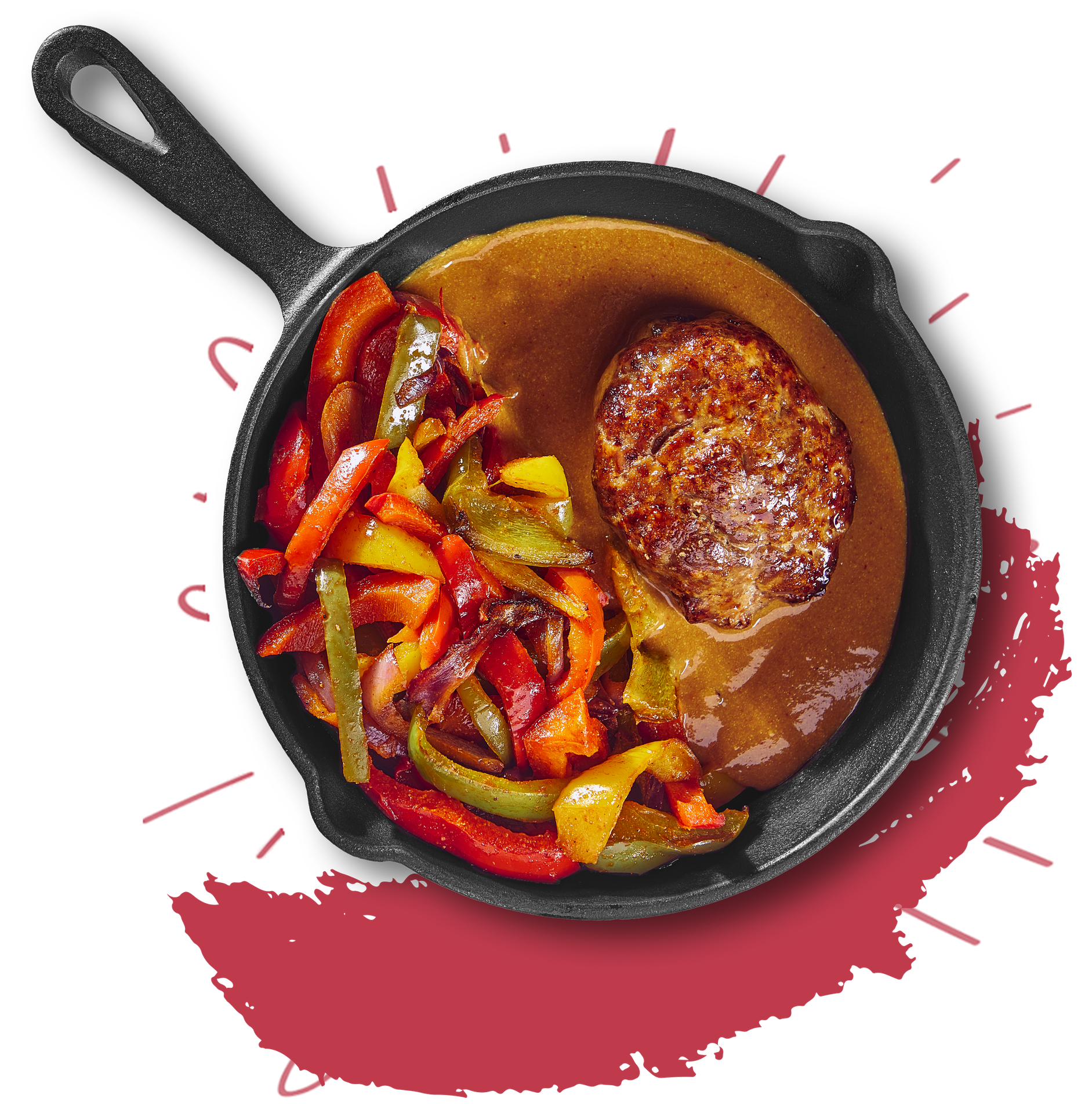 Hamburger met barbecuesaus
