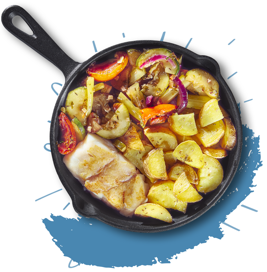 Caponata met kabeljauw