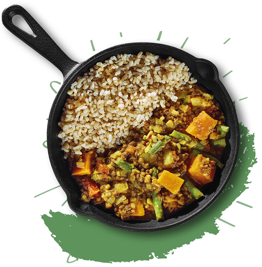 Dahl met volkoren rijst