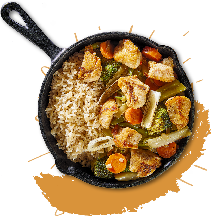 Chinees geïnspireerde wok