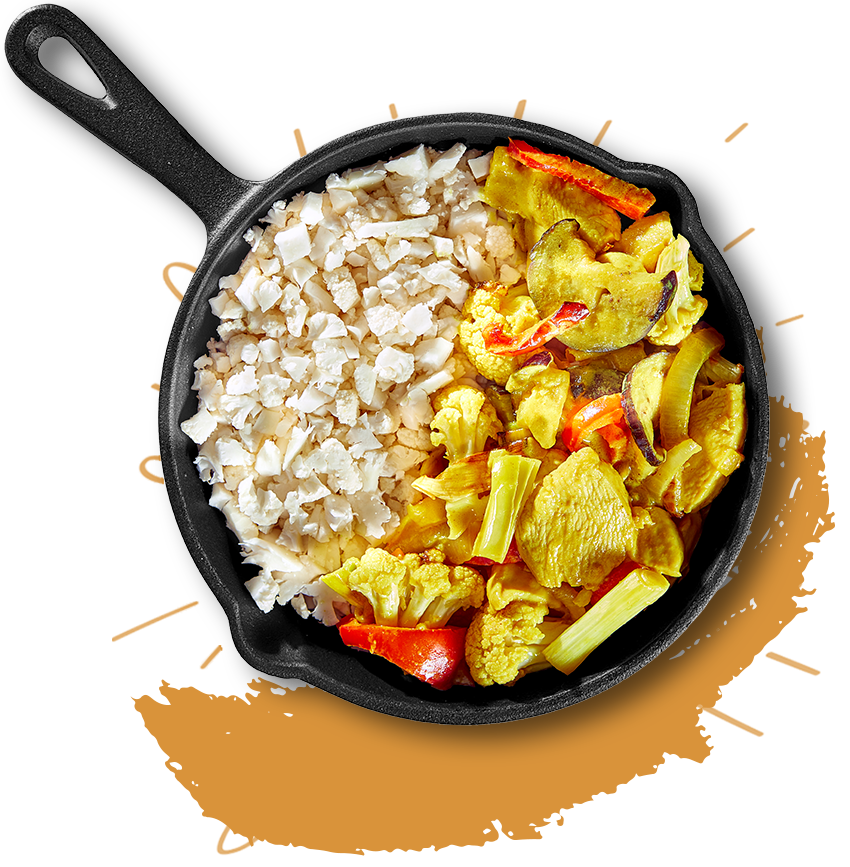Thaise curry met kippenreepjes