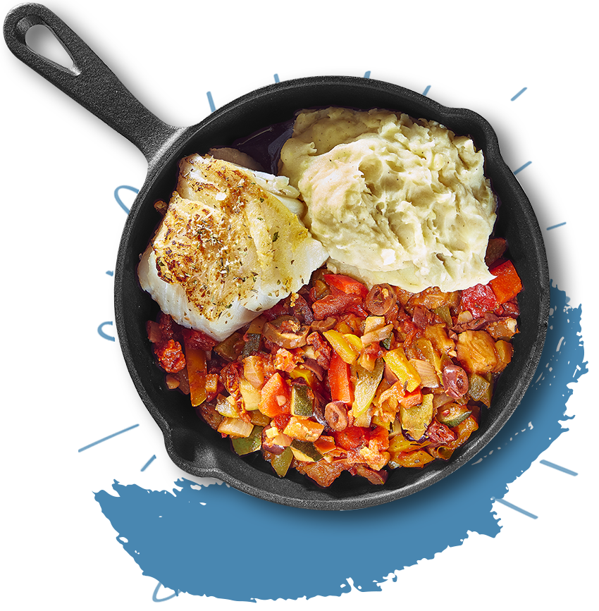 Kabeljauw met ratatouille