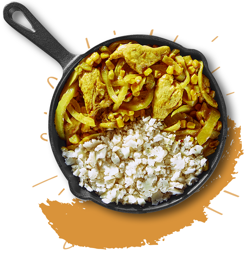 Kip met curry op basis van venkel