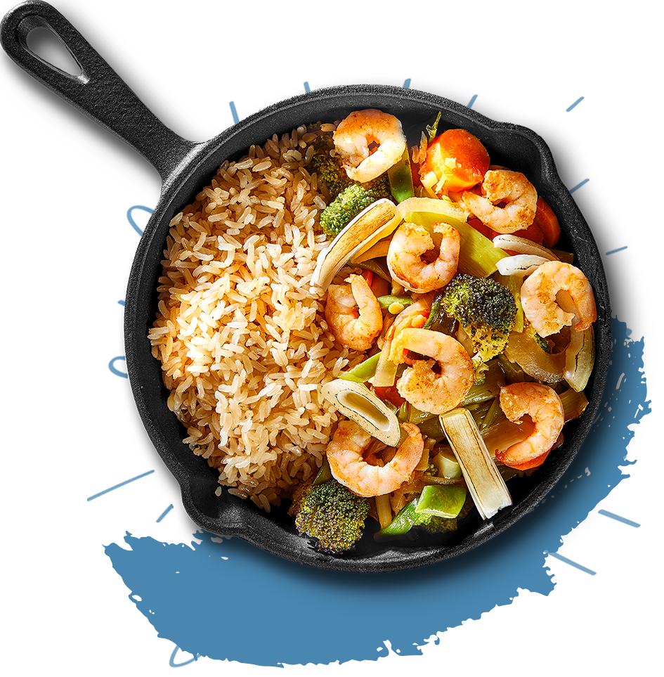 Chinese wok met scampi