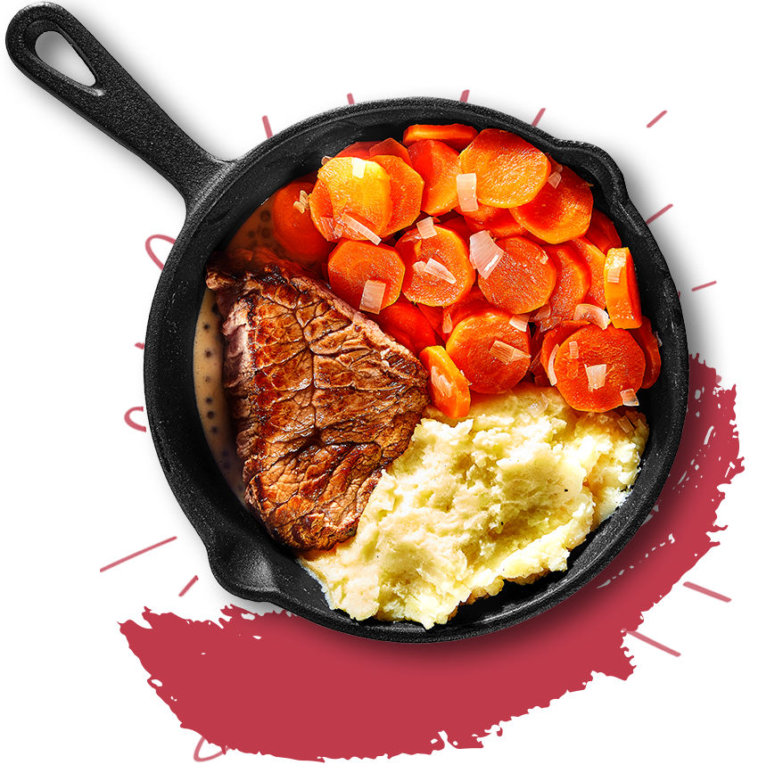 Steak in peperroomsaus