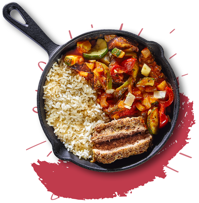 Meatloaf met ratatouille