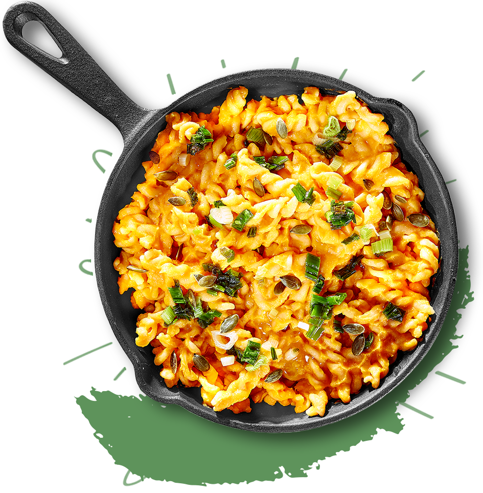 Volkoren spirelli met pompoen