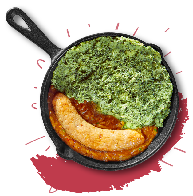 Worst met boerenkoolpuree
