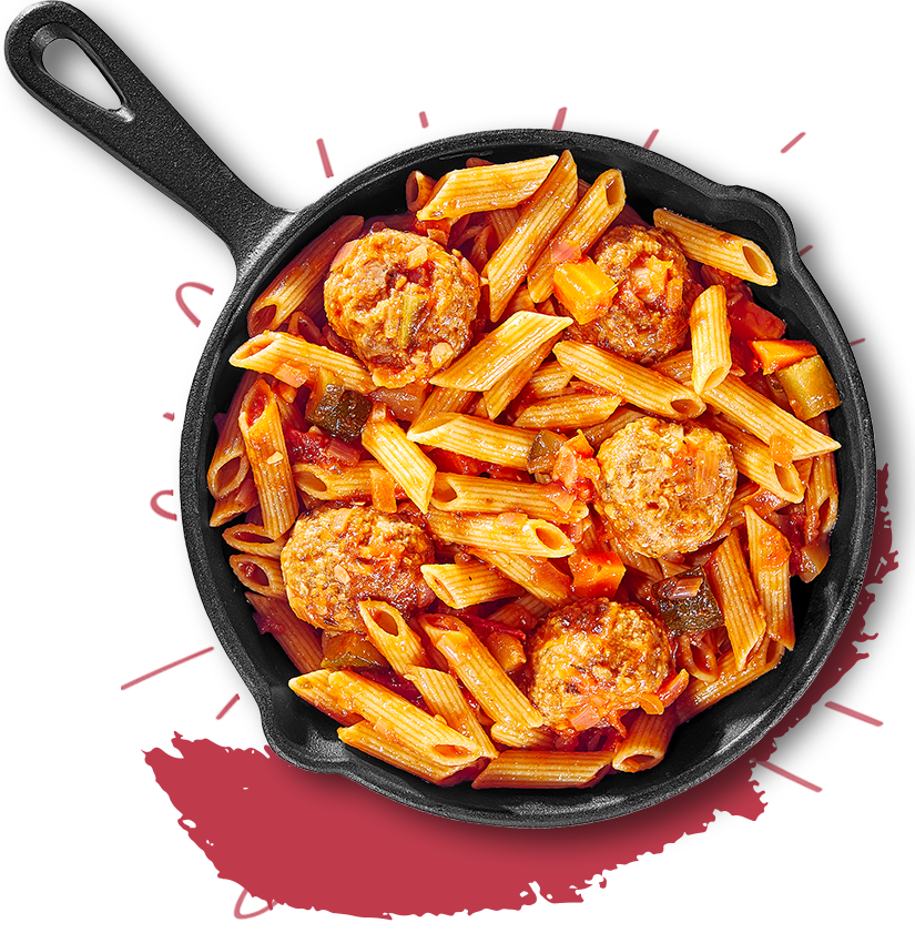Penne met Italiaanse balletjes