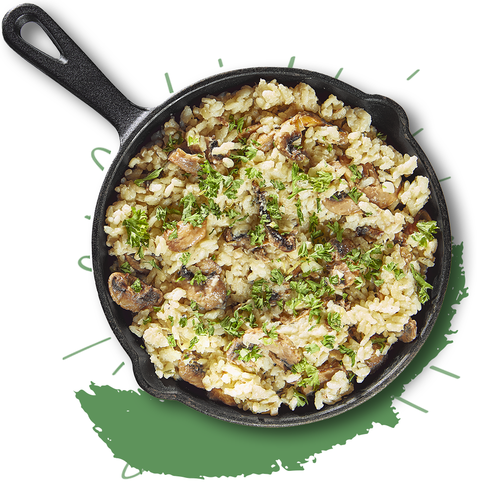 Risotto met gebakken champignons