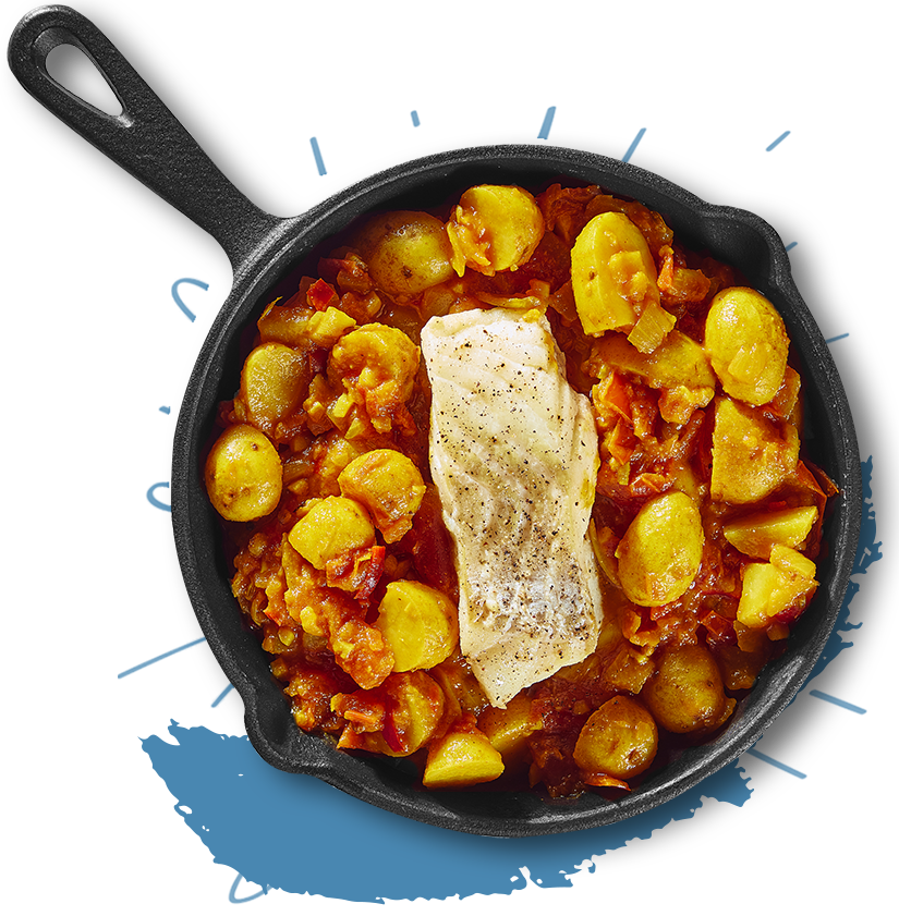 Pikante aardappelcurry