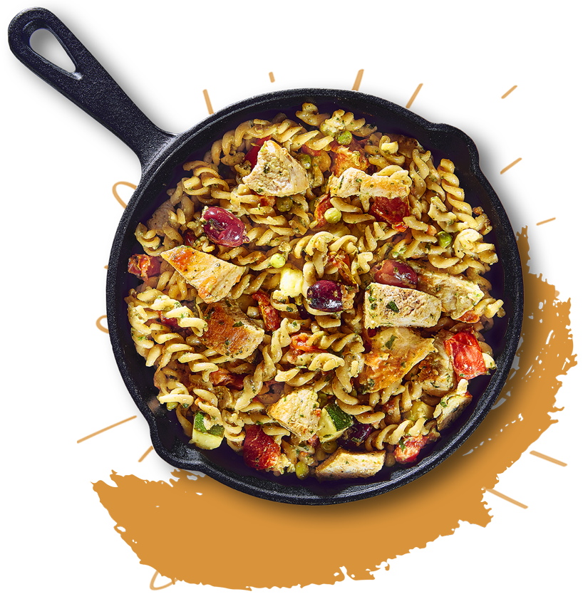 Groene pasta pesto