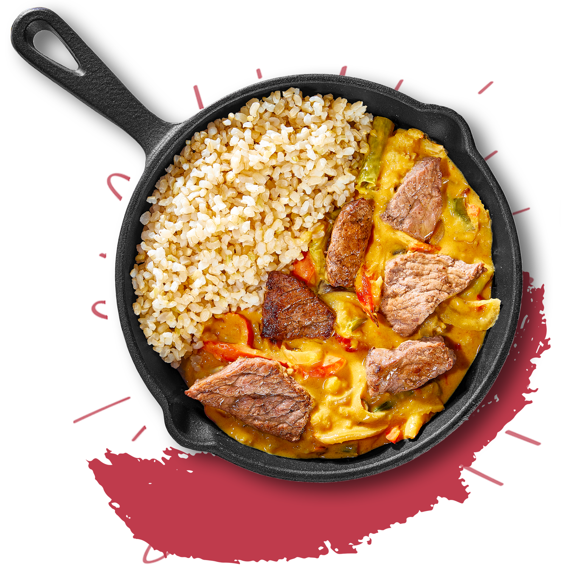 Rode Thaise curry met rundsreepjes