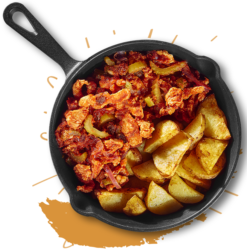 Kip in zongedroogde tomatensaus