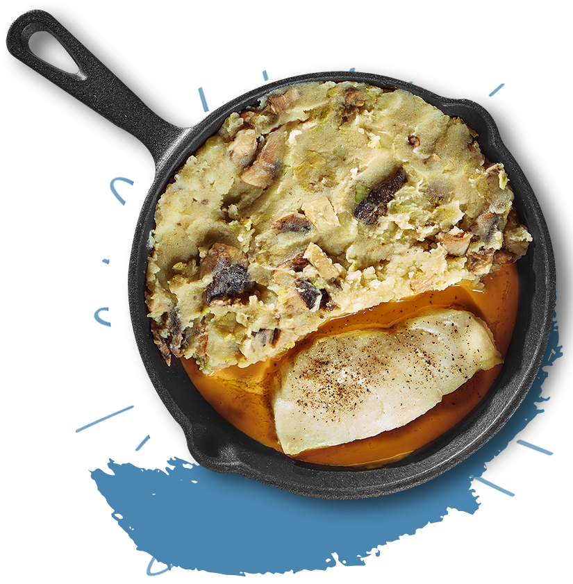 Kabeljauw met pittige saus