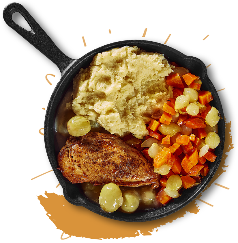 Parelhoen in druivensaus
