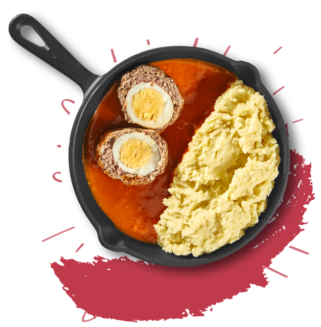 Vogelnestje in tomatensaus