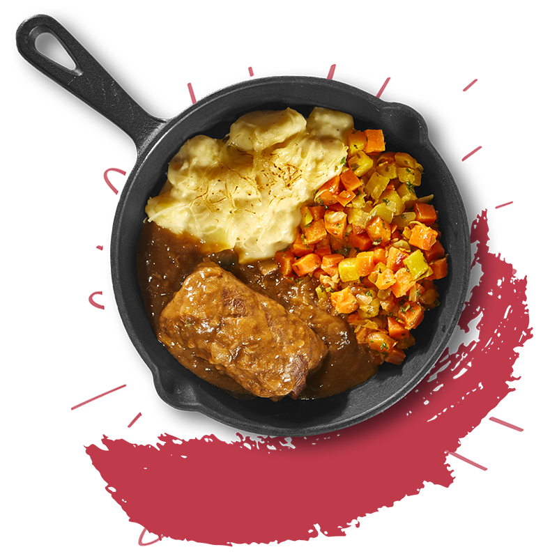 Blinde vink met gratin Dauphinois