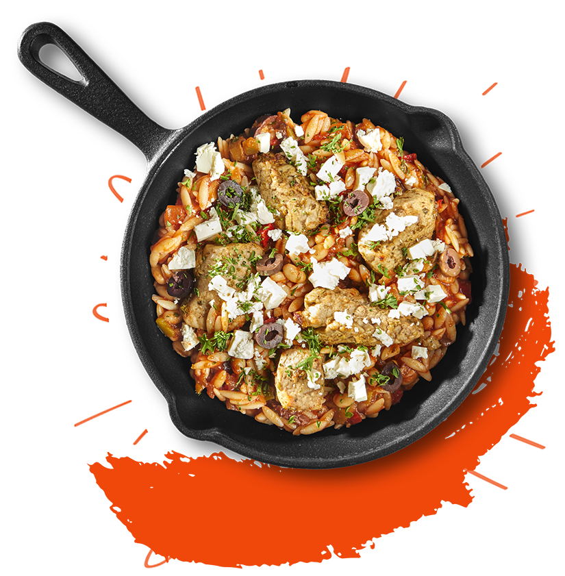 Griekse orzo met varkenshaas
