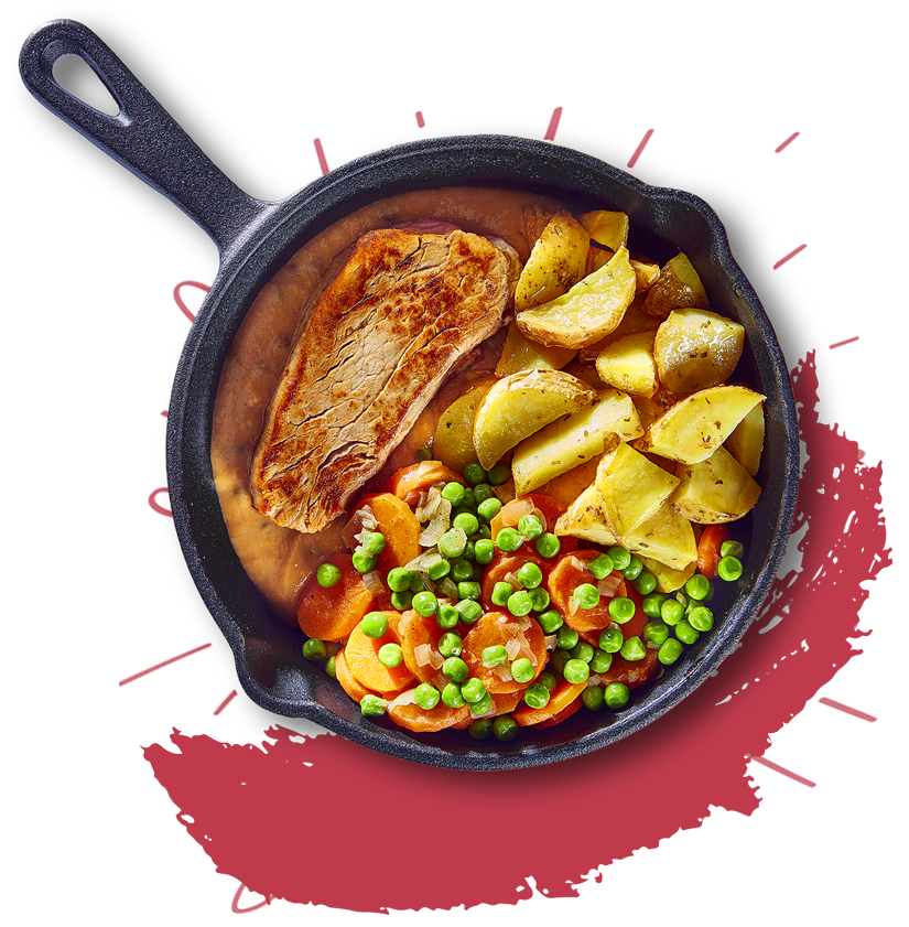 Steak met peperroomsaus