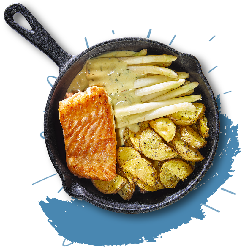 Zalm met bearnaisesaus